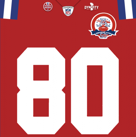 Patriots 2009 Red AFL Throwback Jersey