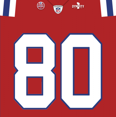 Patriots 2010 Red Throwback Jersey